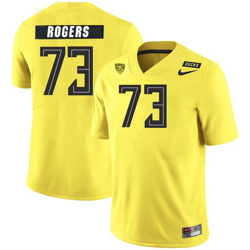 Men #73 Kawika Rogers Oregon Ducks College Football Jerseys Stitched Sale-Yellow